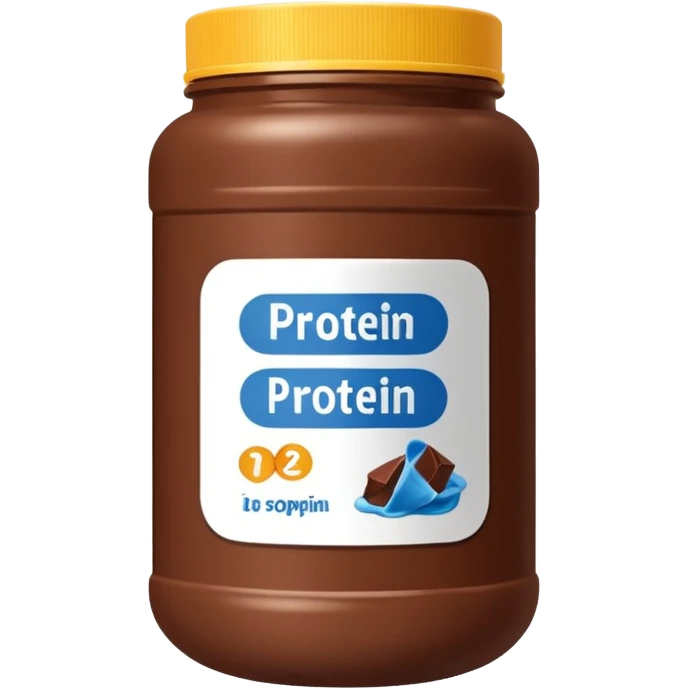 chocolate protein powder jar emoji