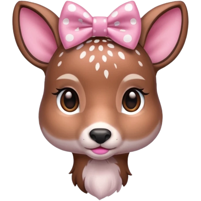 Doe with a pink bow emoji