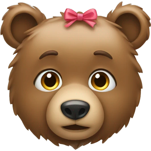 Bear with bows emoji