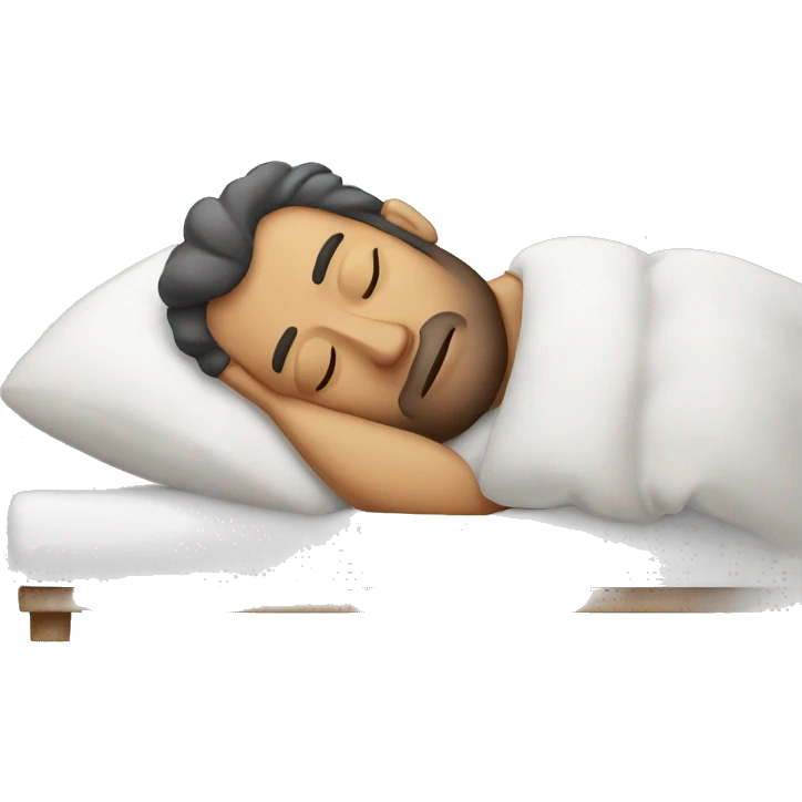 Italian man sleeping in bed emoji