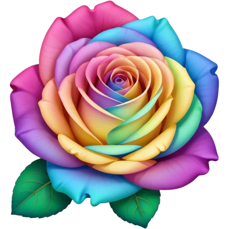 Pastel Rainbow Rose emoji