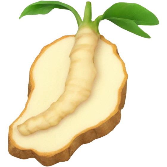 one sliced ginger root emoji