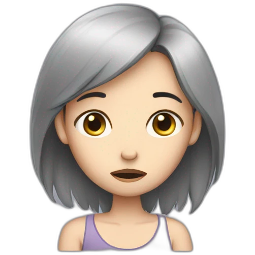 Depressed girl emoji