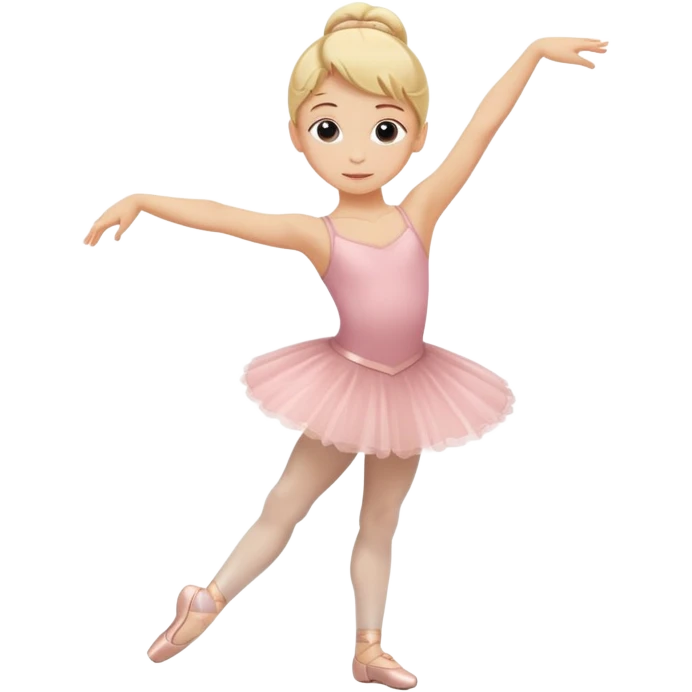 blonde kid-like ballet dancer stretching emoji