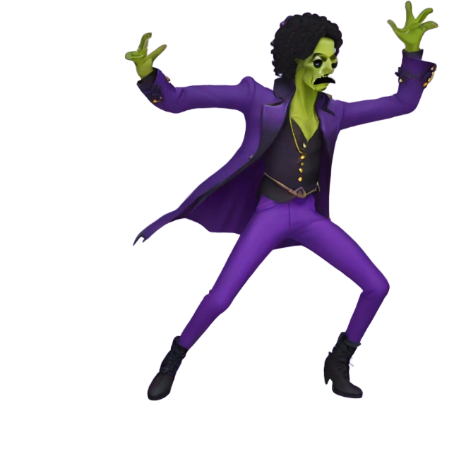 prince purple rain zombie dancing with thin moustache emoji