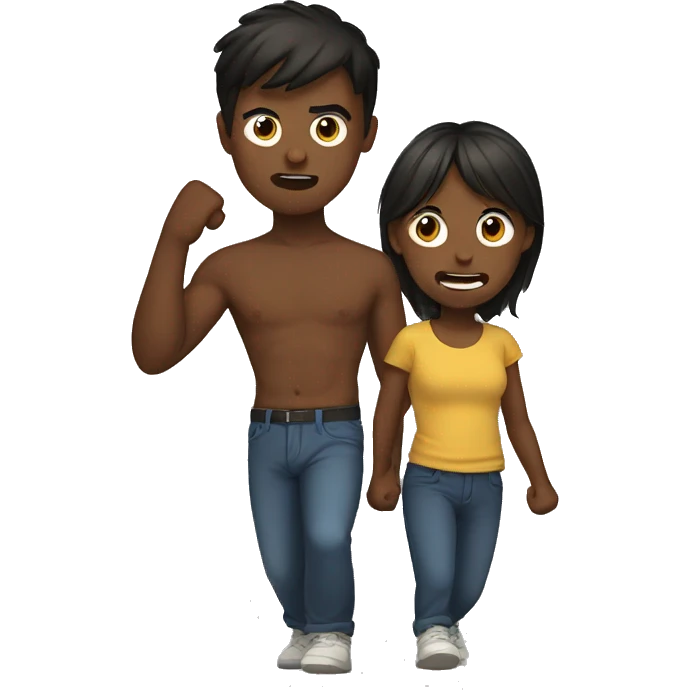 siblings fighting emoji
