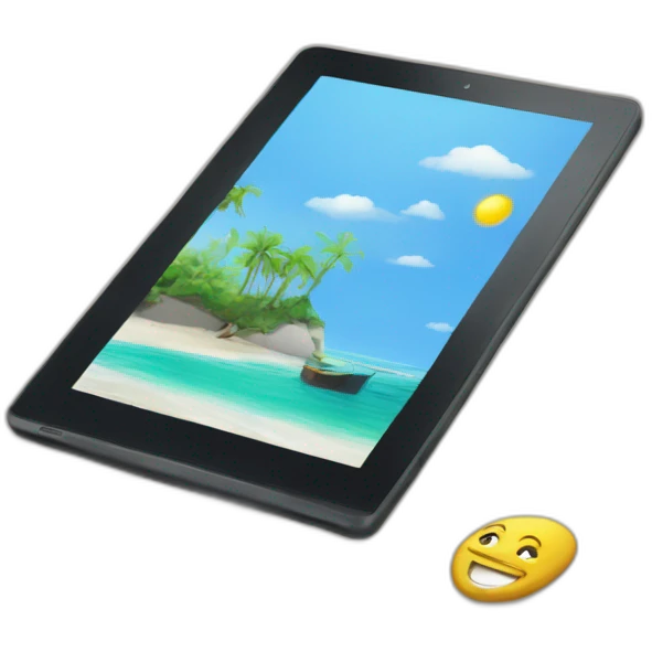 Télecommande sur tablette emoji