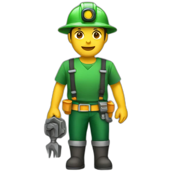 Green Mini Miner emoji