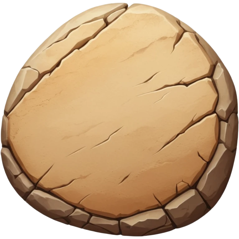 round tan desert rock, subtle highlights, tan and sandy emoji