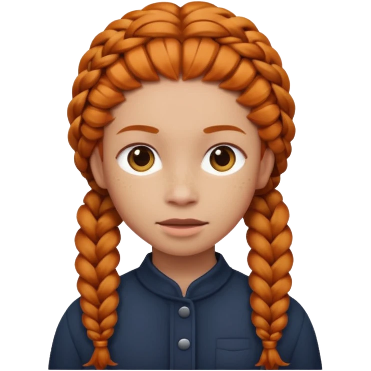 thick ginger braids emoji
