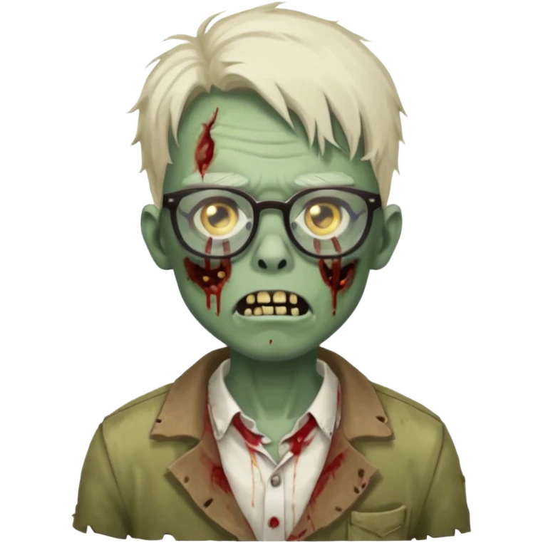 glasses zombie emoji
