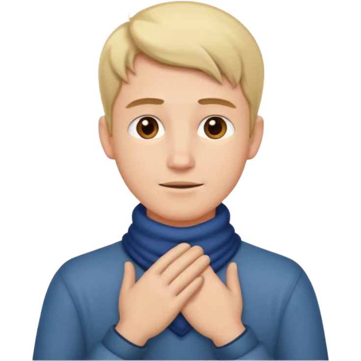 guy with hands around neck emoji