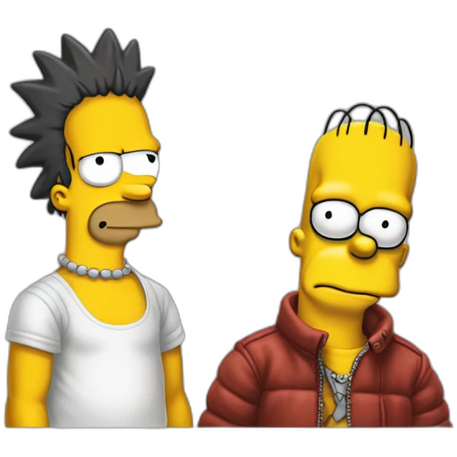Hommer Simpson et Bart Simpson emoji