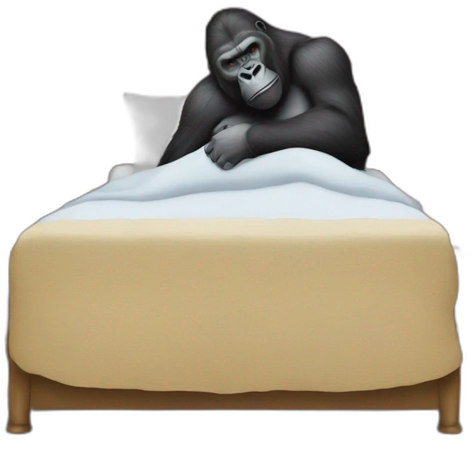 Gorilla putting President Joe Biden to sleep emoji