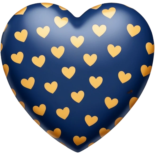 Navy Blue heart with a little bit lighter cheetah print  emoji