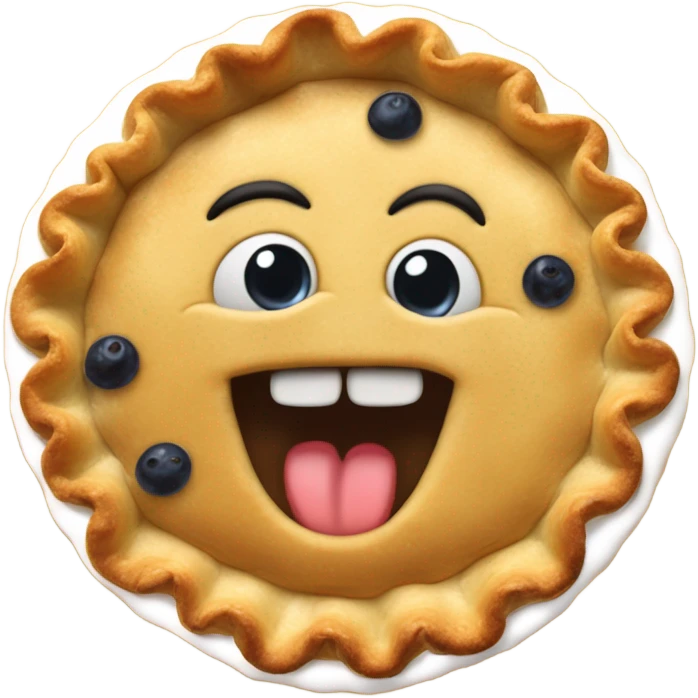 Cartoon pie with eyes emoji