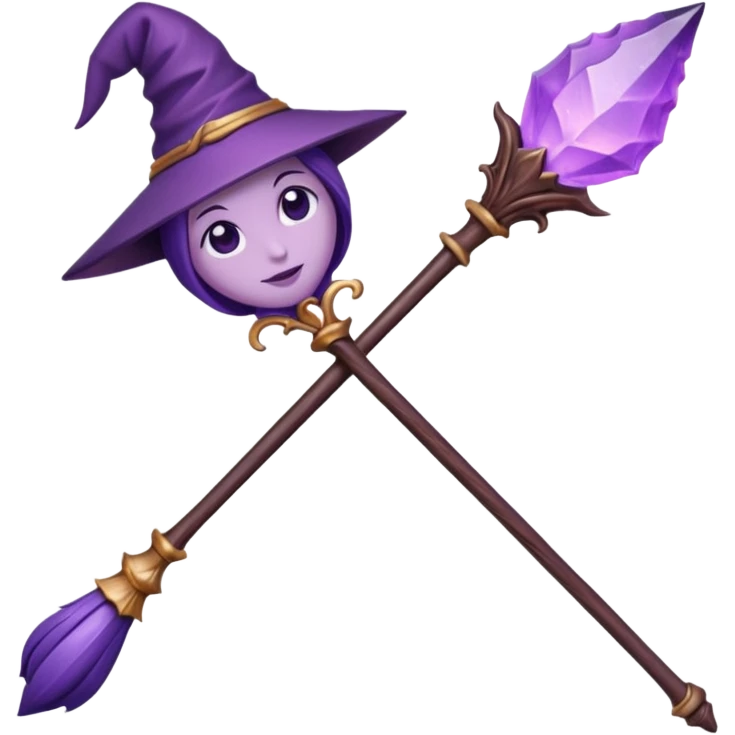 esoteric purple witch staff emoji