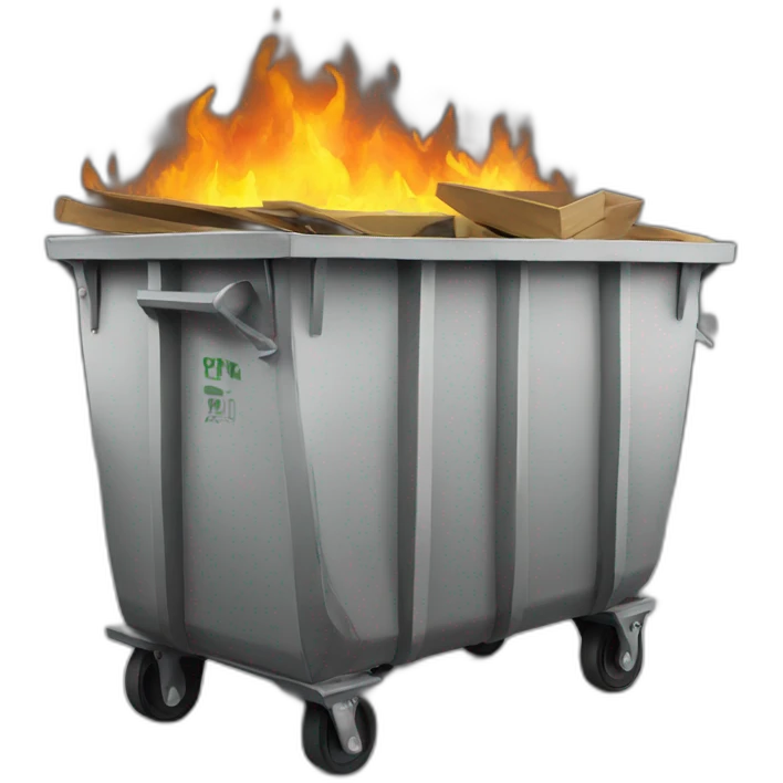 Dumpster without fire emoji