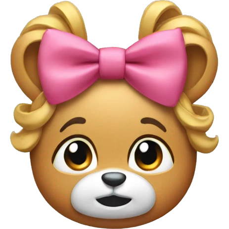 dear with a bow emoji