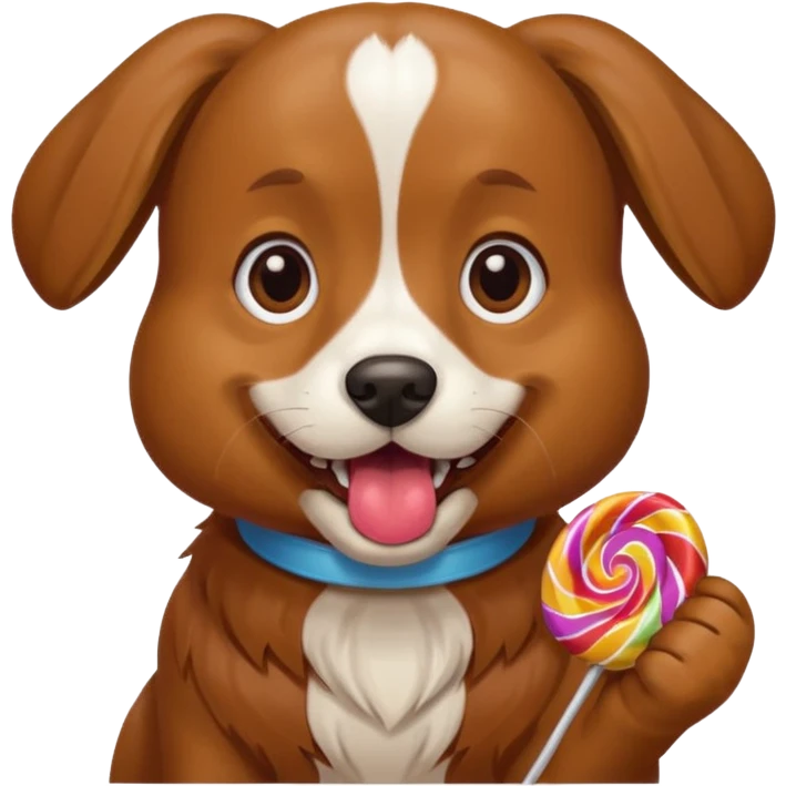 Dog eating candy emoji