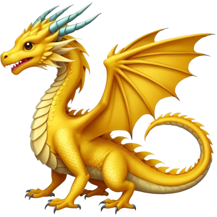 Fourth wing golden feathertail dragon  emoji