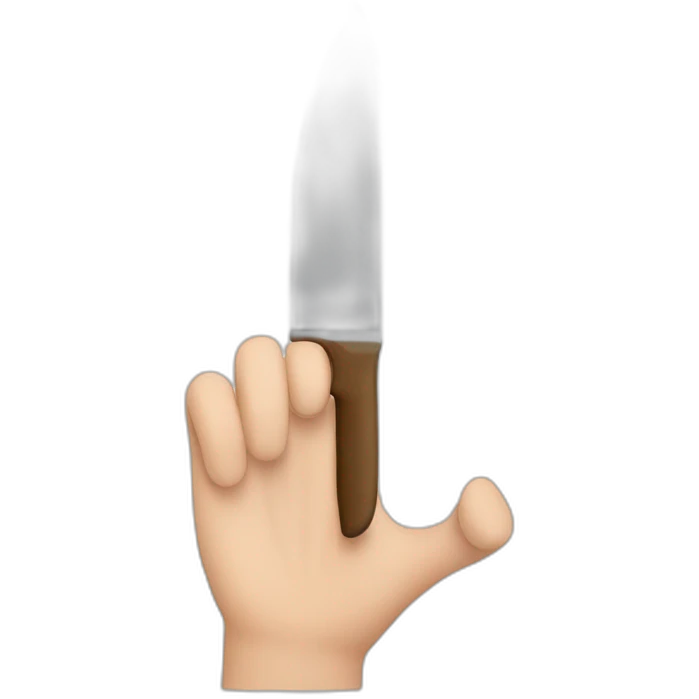 knife and hand emoji
