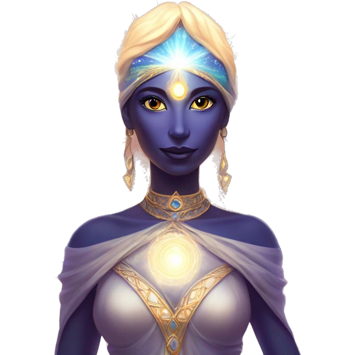 Pleiadian radiant glowing diva woman female third eye emoji