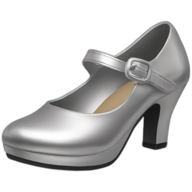 silver mary jane shoes emoji