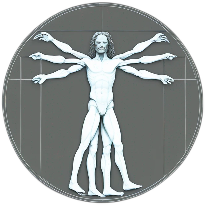 vitruvian man black emoji