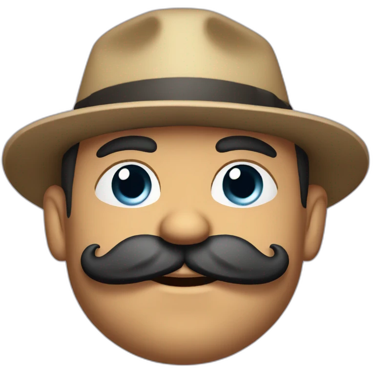Muscle mustache expressive Cuban man emoji