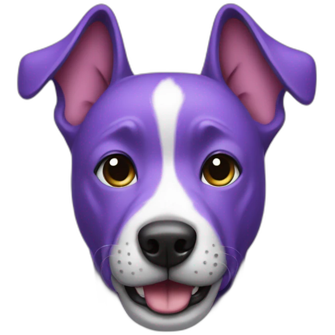 purple dog hi emoji