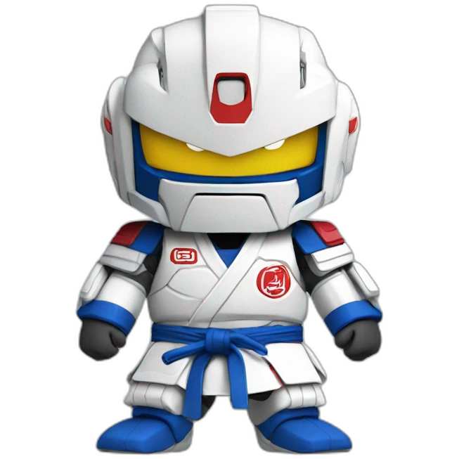 Gundam wearing a Jiu-Jitsu gi emoji