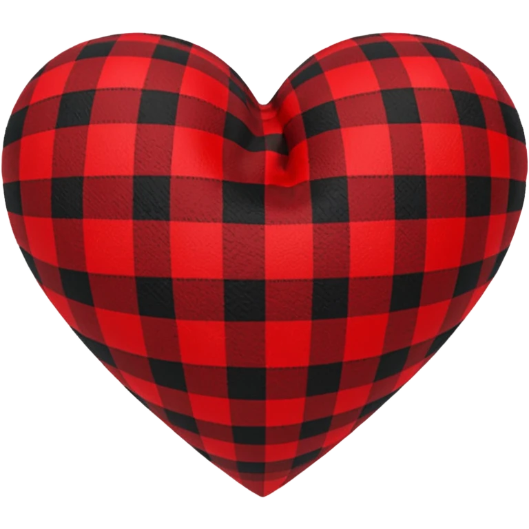 Plaid flannel heart  emoji