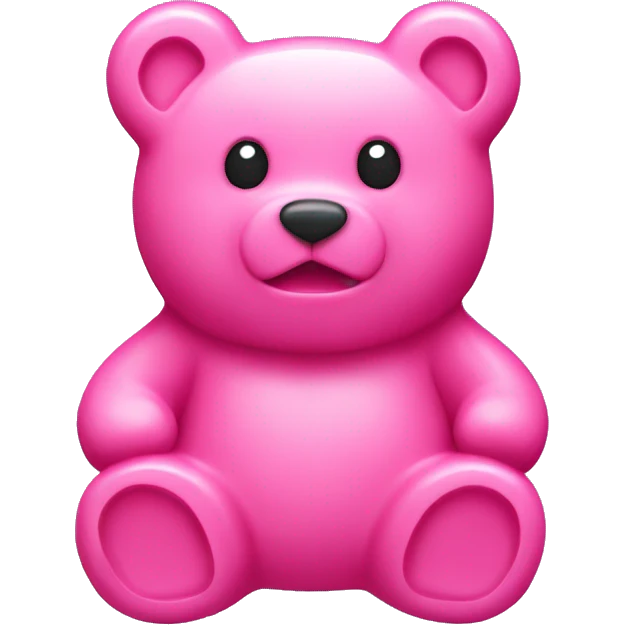 Pink gummy bear emoji