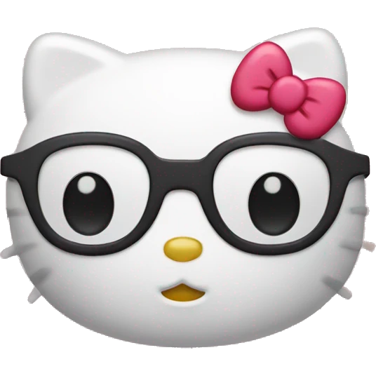 Hello kitty with eyebags emoji