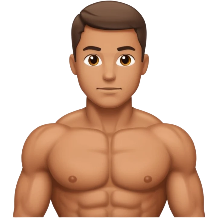 a male chest emoji