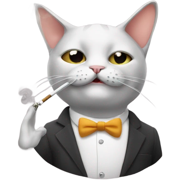 Cat smoking emoji
