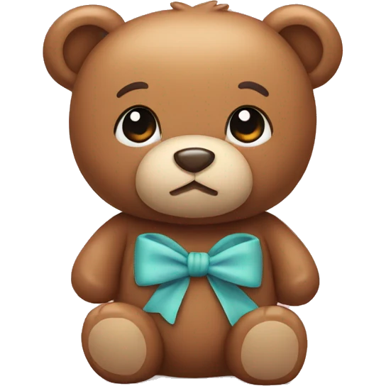 teddy bear with bow  emoji