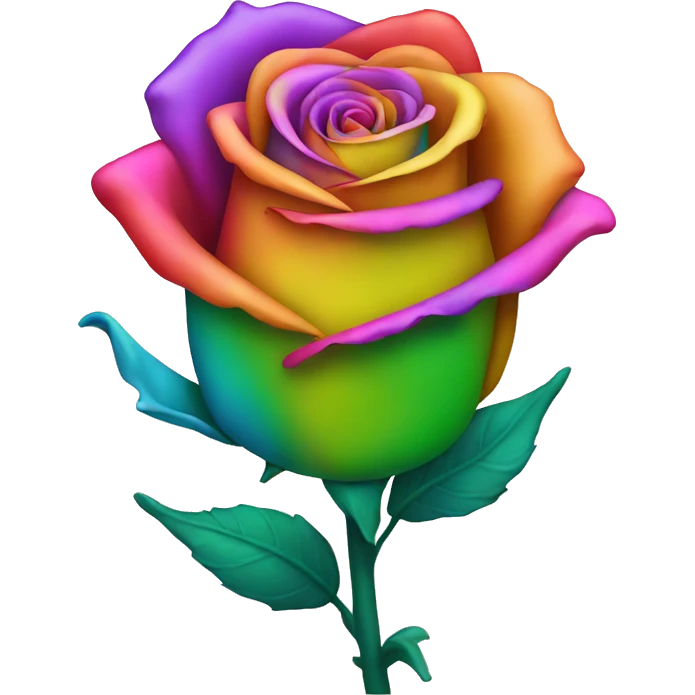 rainbow rose  emoji
