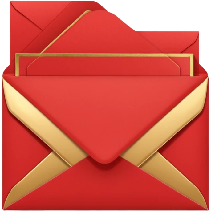 red greeting card with envelope emoji
