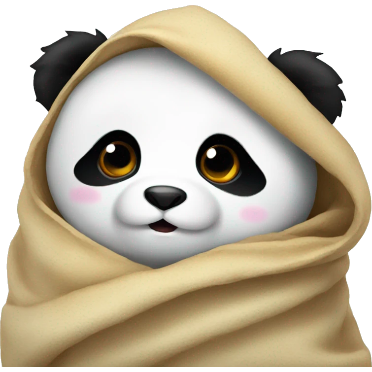 Panda in a blanket emoji