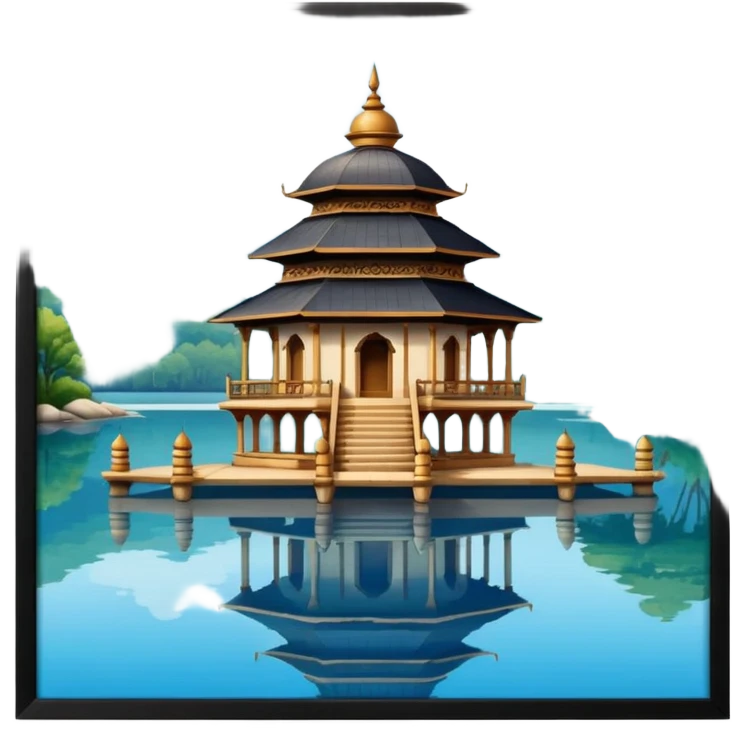 Lake in indian style emoji