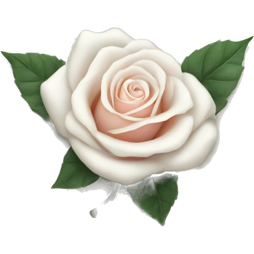 white heart with rose emoji