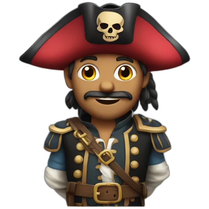 Un pirate avec des cœurs dans les yeux emoji