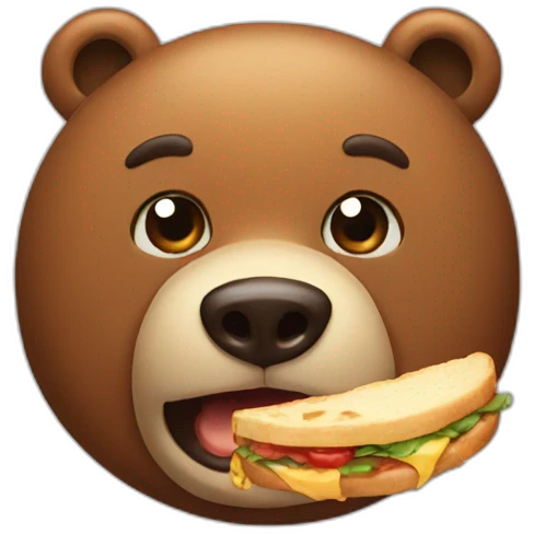 an hungry bear emoji