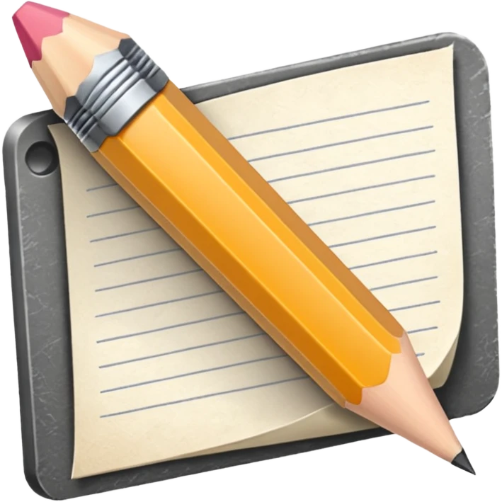 pencil writing on paper emoji