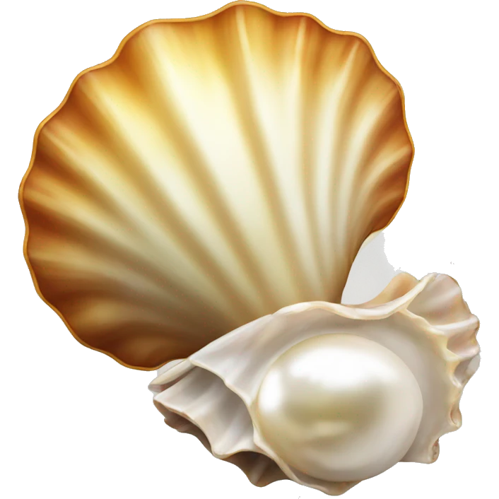Sea shell with pearl emoji