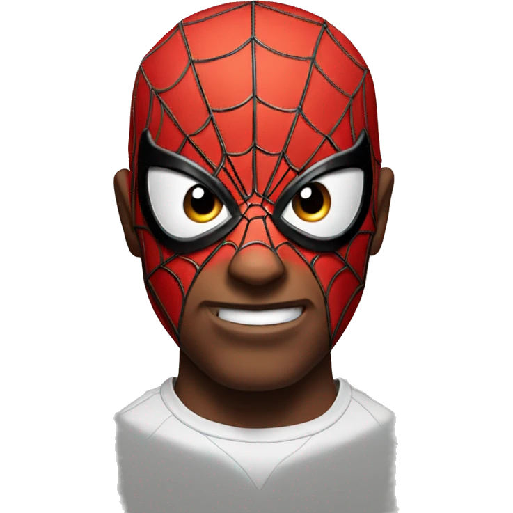 create the head of spider man emoji