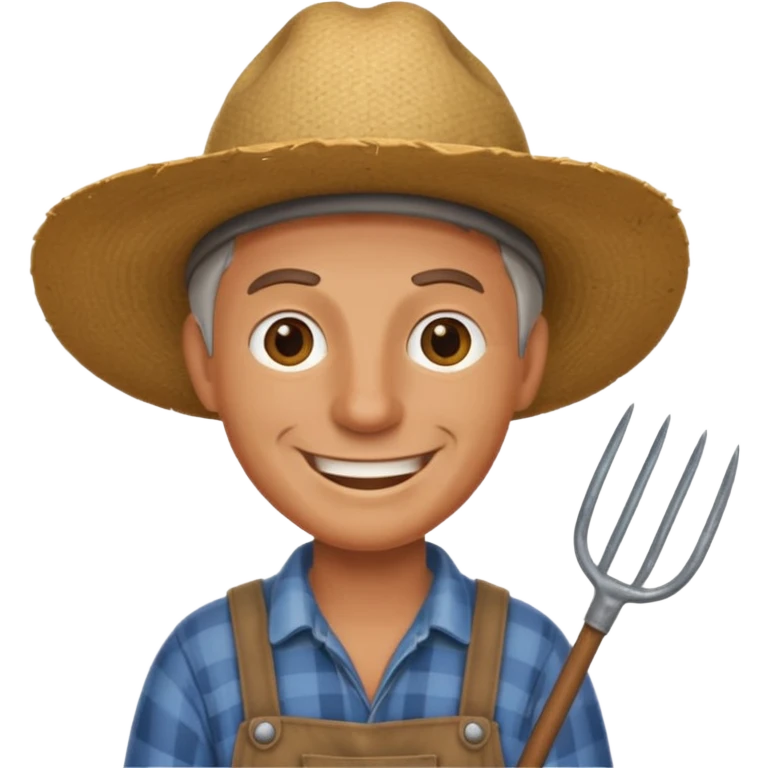 farmer with pitchfork emoji