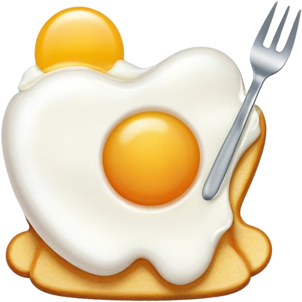 Happy tooth sitting on a fried egg emoji